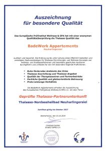 Auszeichnung BadeWerk-Appartements 2024 - 2027 Auszeichnung BadeWerk-Appartements 2024 - 2027